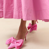 Loeffler Randall - Margot Rose Moiré Bow Mule