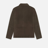 FRAME - Suede Chore Coat -- Dark Brown