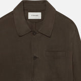 FRAME - Suede Chore Coat -- Dark Brown