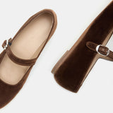 Le Monde Beryl - Mary Jane / Date Brown Velvet