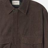 FRAME - Retro Leather Jacket -- Dark Brown