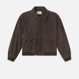 FRAME - Retro Leather Jacket -- Dark Brown