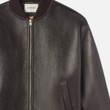 FRAME - Shearling Bomber -- Dark Brown