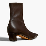 Khaite - Nevada Stretch Low Boot in Dark Brown Nappa Leather