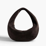 Khaite - Medium Olivia Hobo in Dark Brown Suede