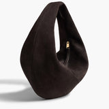 Khaite - Medium Olivia Hobo in Dark Brown Suede