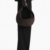 Khaite - Medium Olivia Hobo in Dark Brown Suede