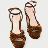 Loeffler Randall - Rivka Brown Velvet Platform Sandal
