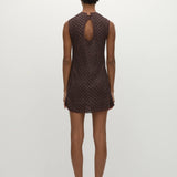 Faithfull - Cyrene Mini Dress Floral Lace Brown