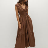 Faithfull - Hedda Maxi Dress Chestnut Brown