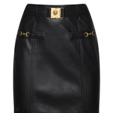 L'AGENCE - Yvette Vegan Leather Mini Skirt