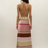 Faithfull - Martina Maxi Skirt Barragan Stripe Dusty Mauve