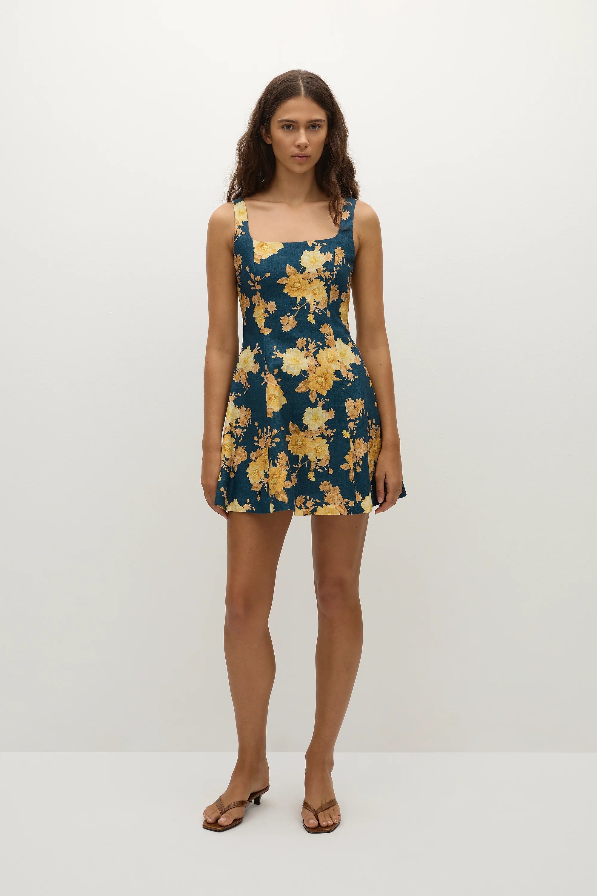 faithfull the brand nora midi dress Faithfull - Felice Mini Dress Nora Floral Navy