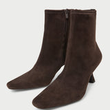 Loeffler Randall - Thandy Brown Suede Curved Heel Bootie