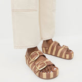 Loeffler Randall - Theo Brown/Natural Two-Band Sandal