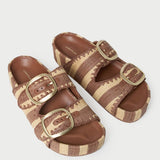 Loeffler Randall - Theo Brown/Natural Two-Band Sandal