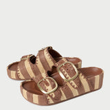 Loeffler Randall - Theo Brown/Natural Two-Band Sandal
