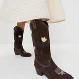 Loeffler Randall - Wilder Brown Suede Tulip Boot