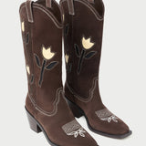 Loeffler Randall - Wilder Brown Suede Tulip Boot