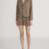 FRAME - The Plaid Smart Blazer -- Brown Multi