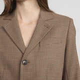 FRAME - The Plaid Smart Blazer -- Brown Multi