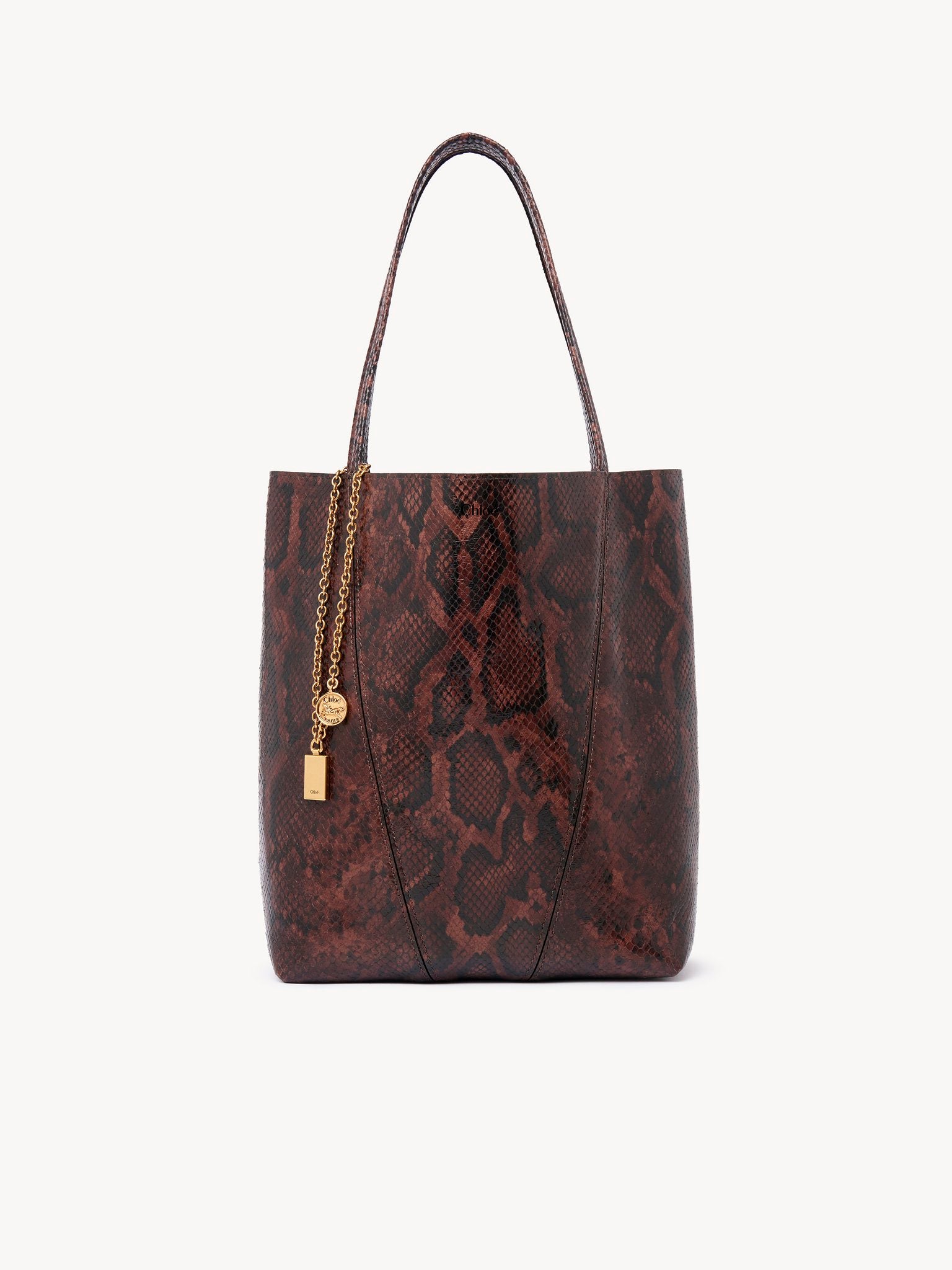Chloé Chloé - Chloé Spin tote bag in python-effect leather