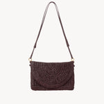 Chloé Chloé - Summer Banana flat pouch with strap in raffia