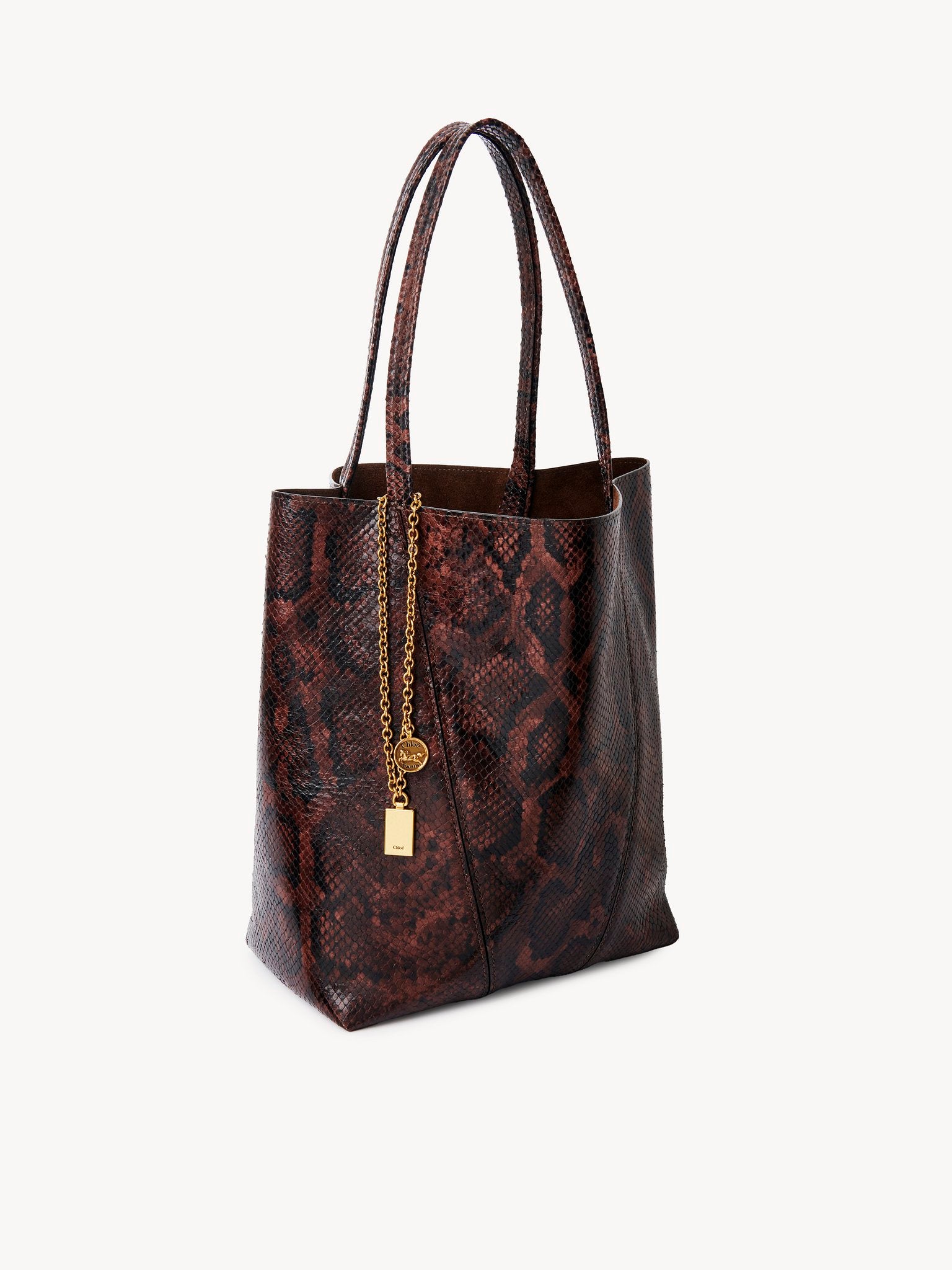 Chloé Chloé - Chloé Spin tote bag in python-effect leather