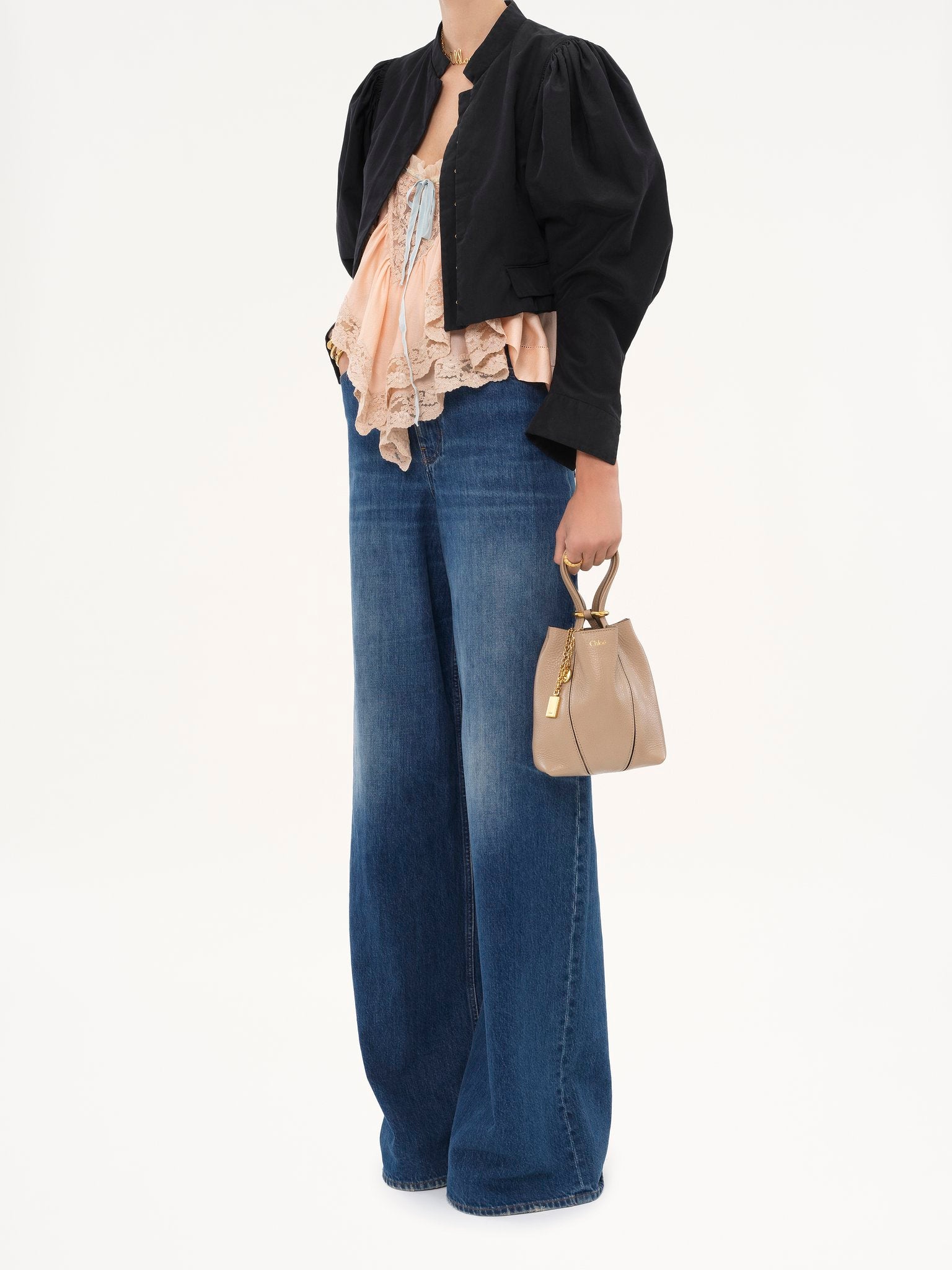 Chloé Chloé - Small Chloé Spin tote bag in grained leather