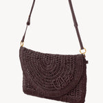 Chloé Chloé - Summer Banana flat pouch with strap in raffia