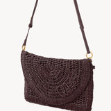 Chloé Chloé - Summer Banana flat pouch with strap in raffia