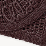 Chloé Chloé - Summer Banana flat pouch with strap in raffia