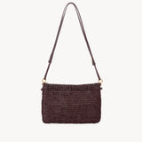 Chloé Chloé - Summer Banana flat pouch with strap in raffia