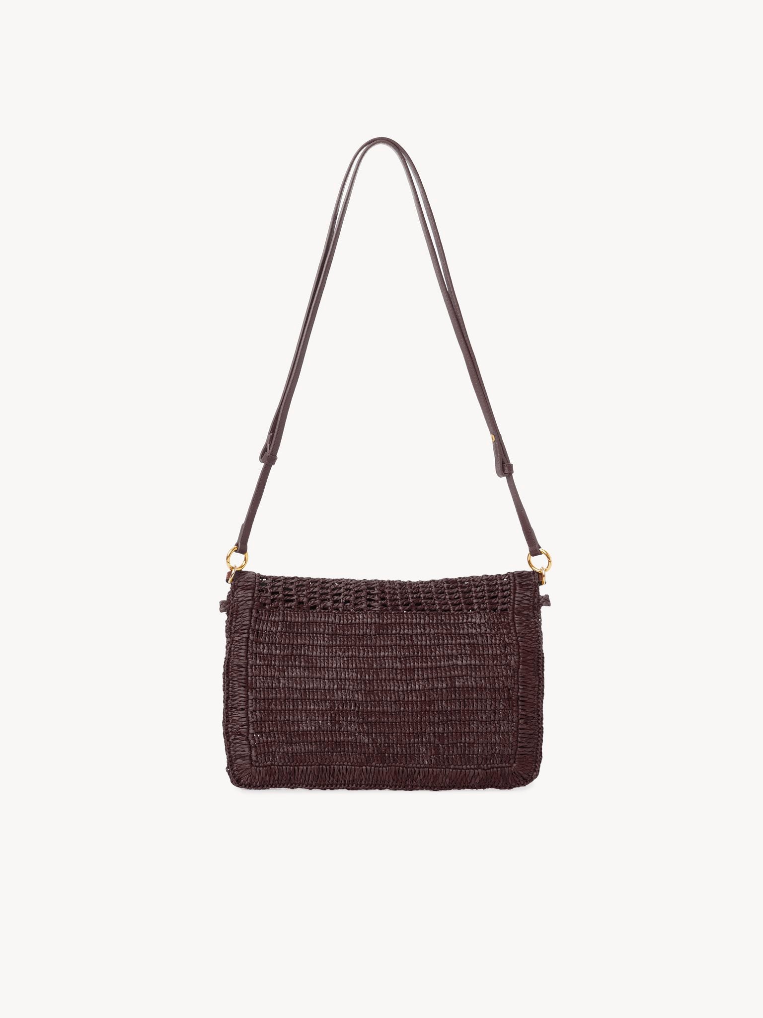 Chloé Chloé - Summer Banana flat pouch with strap in raffia