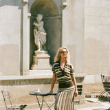 Faithfull - Citara Skirt Espresso Pine Stripe