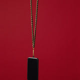 Métier - Crossbody Chain Phone Strap Elvis Black with Gold