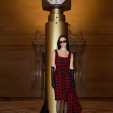 L'AGENCE - Aya Houndstooth Midi Dress