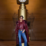 L'AGENCE - Celina Leather Trench Coat