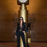 L'AGENCE - Vashti Fringed Leather Blazer