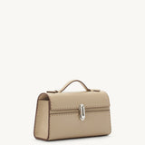 SAVETTE - Symmetry Pochette in Bone Grained Leather w/ Hand Stitch