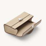 SAVETTE - Symmetry Pochette in Bone Grained Leather w/ Hand Stitch