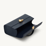 SAVETTE - Symmetry Pochette in Navy Grained Leather