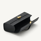 SAVETTE - Slim Symmetry Pochette in Black Raffia