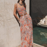 L'AGENCE - Rasha Mesh Paisley Tank