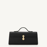 SAVETTE - Slim Symmetry Pochette in Black Grained Leather