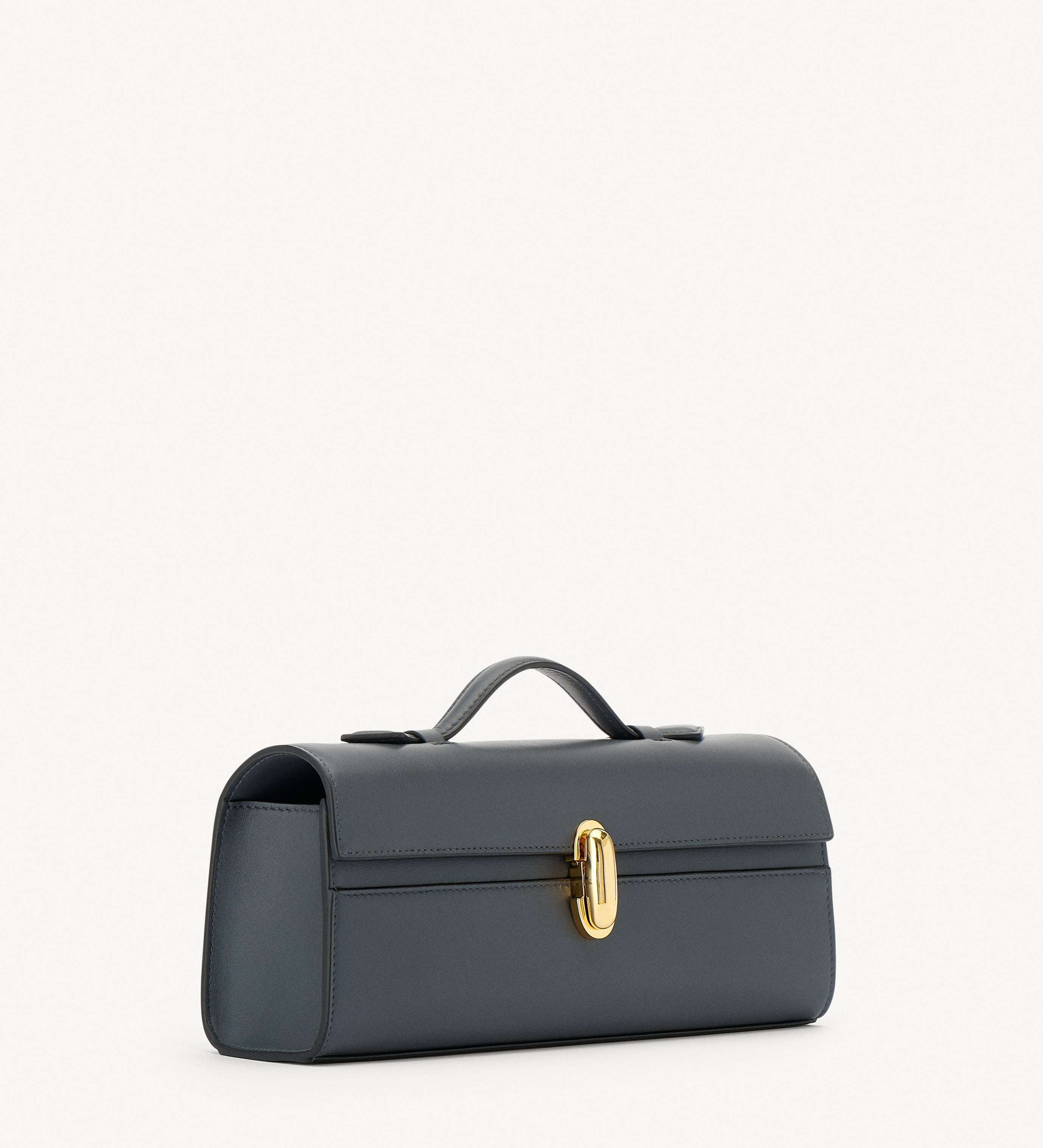 SAVETTE - Slim Symmetry Pochette in Storm Leather