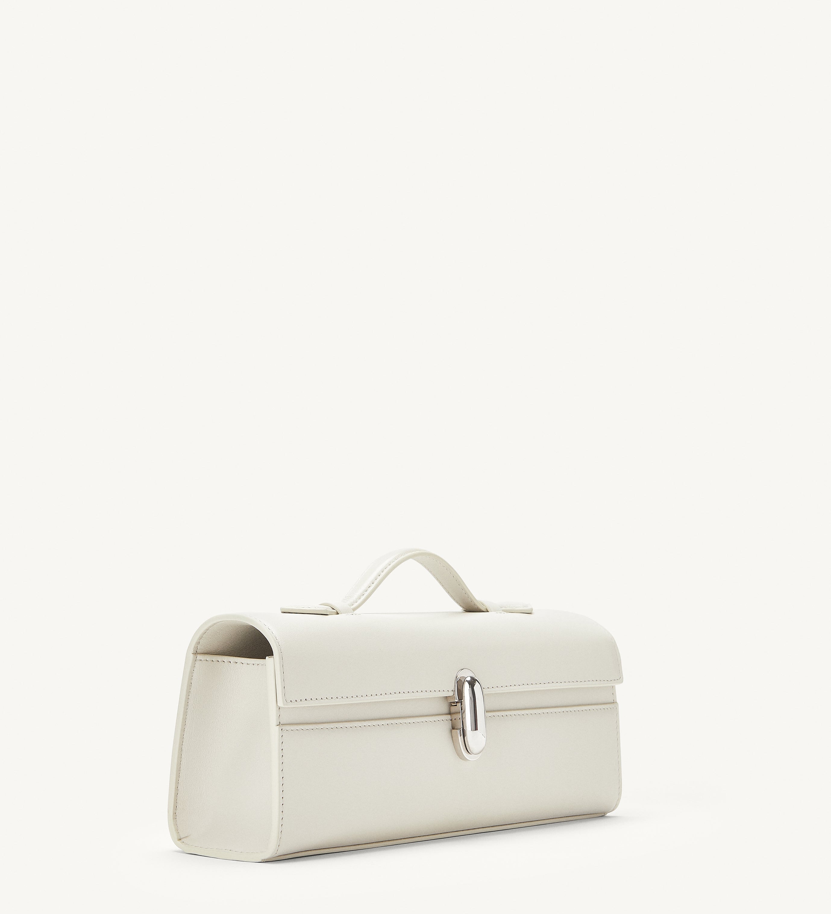 SAVETTE - Slim Symmetry Pochette in Ivory Leather