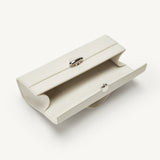 SAVETTE - Slim Symmetry Pochette in Ivory Leather