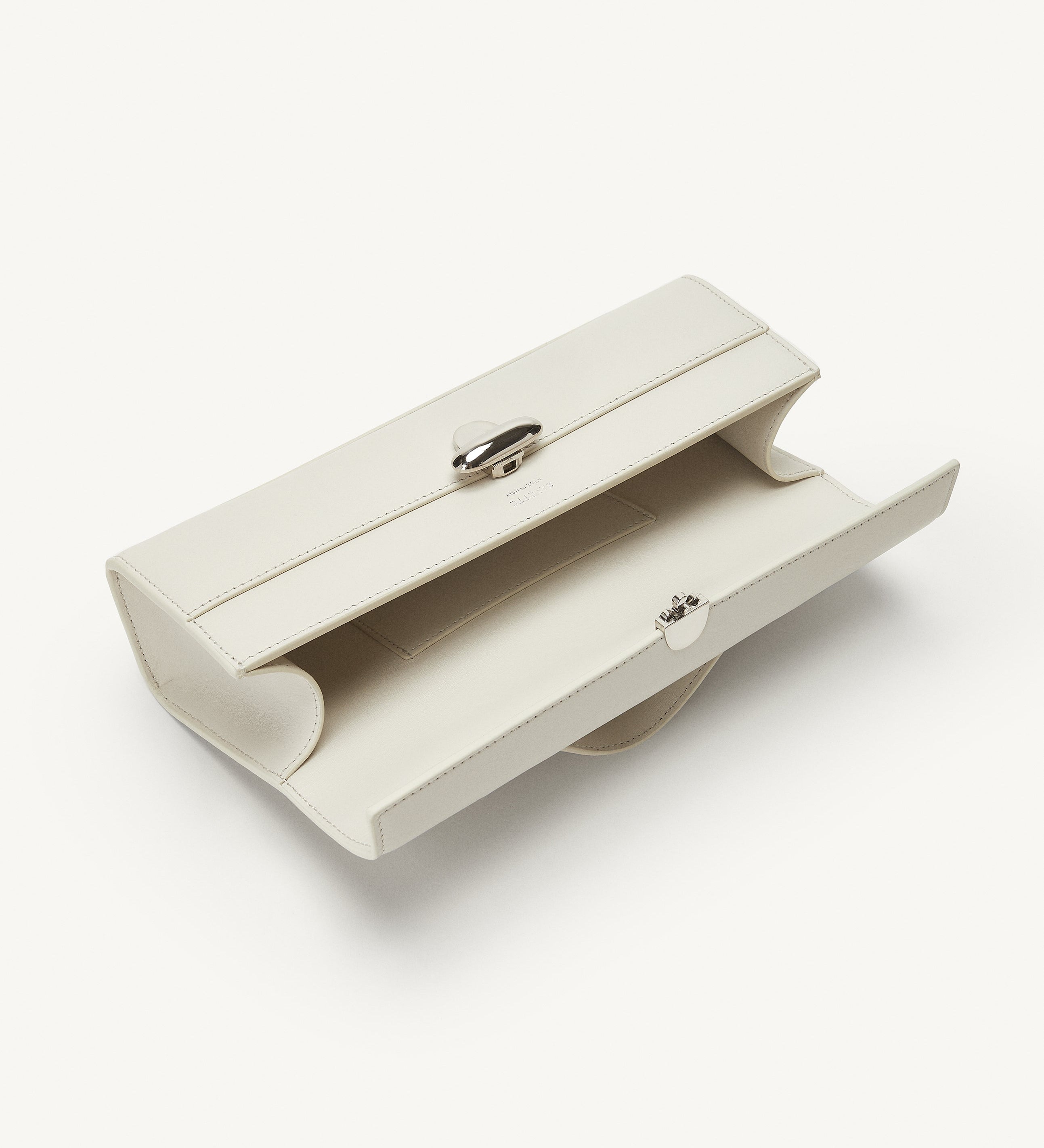 SAVETTE - Slim Symmetry Pochette in Ivory Leather