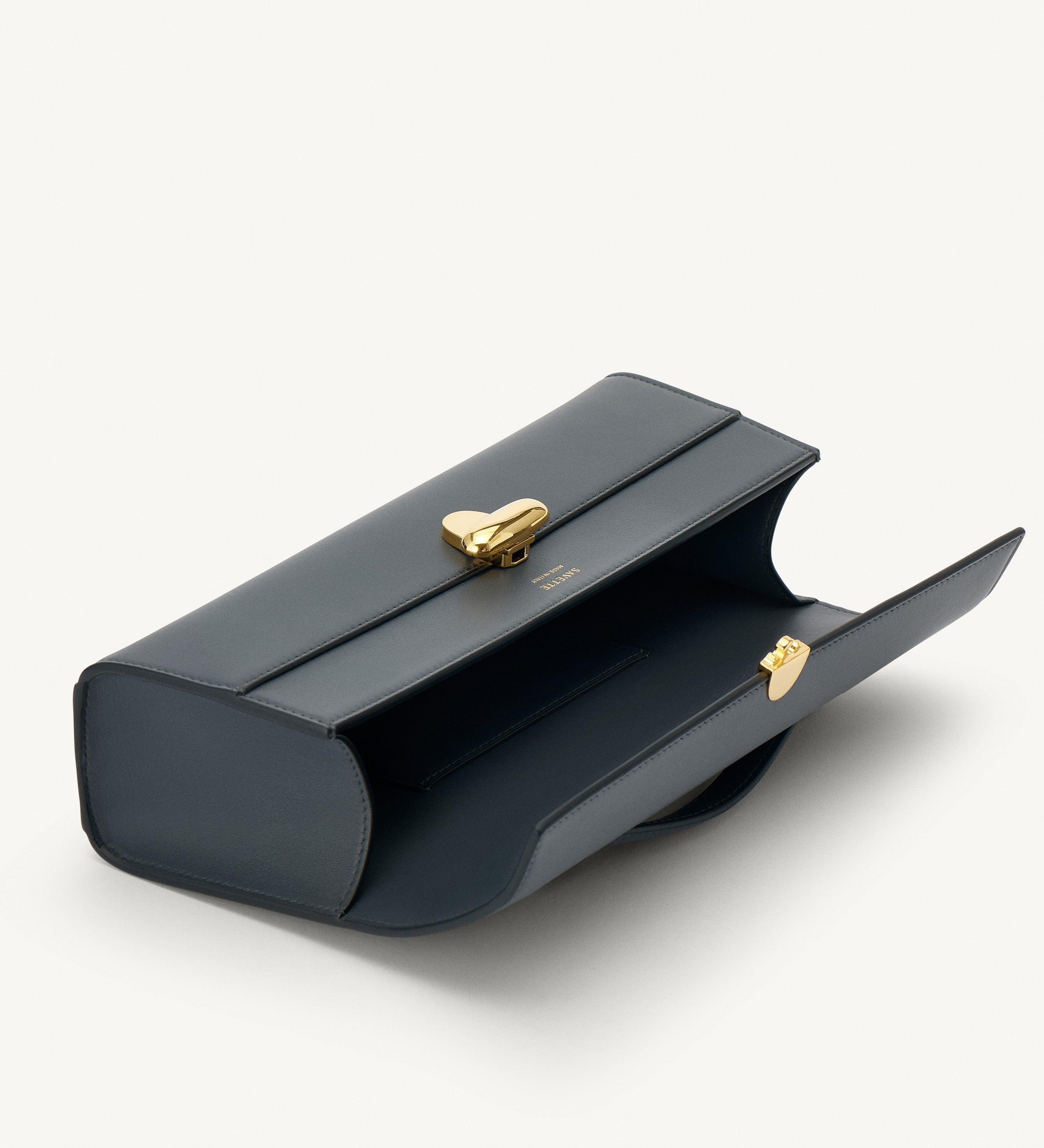 SAVETTE - Slim Symmetry Pochette in Storm Leather